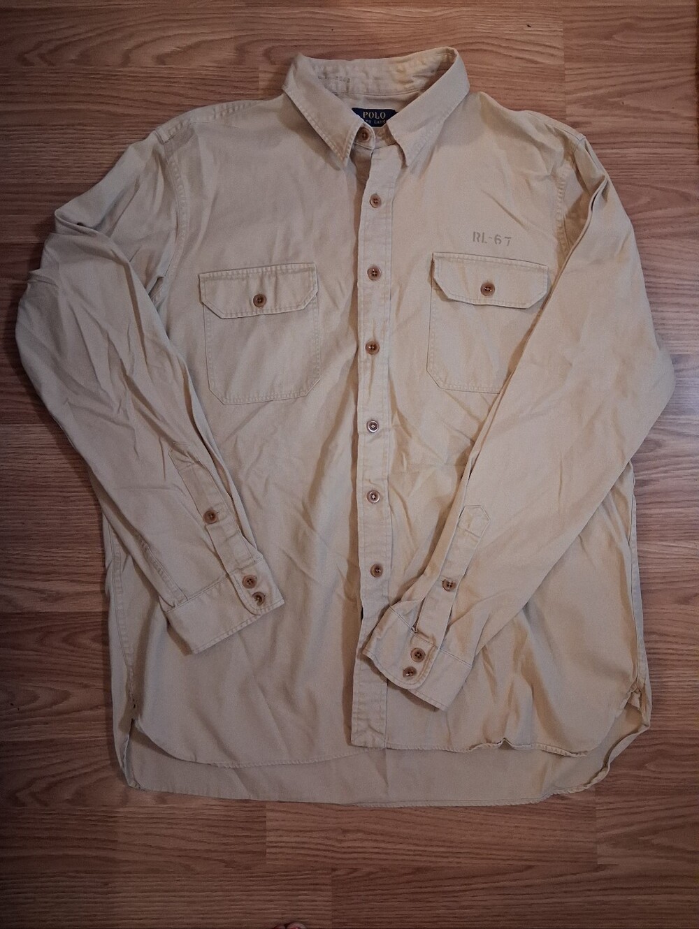 POLO RALPH LAUREN Military Inspired Utility Button Down Shirt.  Mens. Size XL. - Picture 3 of 9